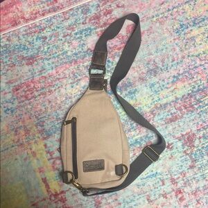 Men's Beige and Brown crossbody